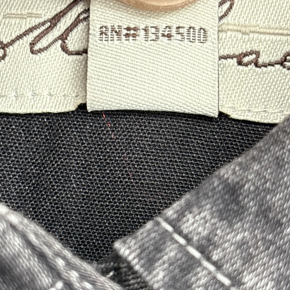 Ryan Michael Dress Womens Large Black Denim Western Shirt Tunic Crow X2067BL - Picture 6 of 14